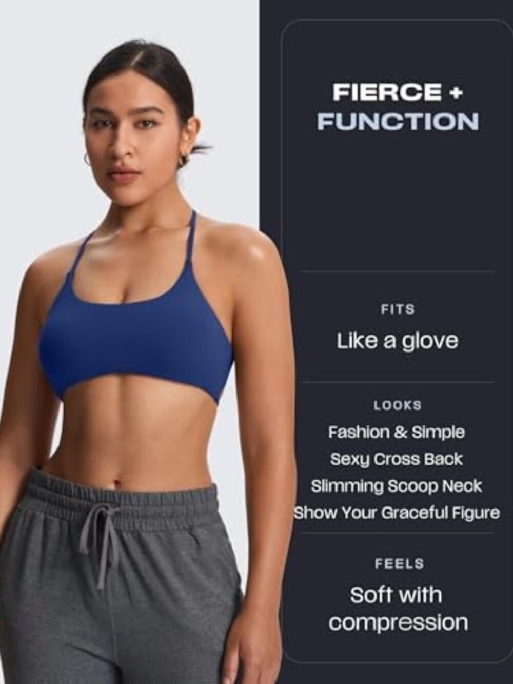 Trinity Ivy Low Impact Sports Bra - Comfortable, Stylish Activewear for Workouts - Picture 2 of 5